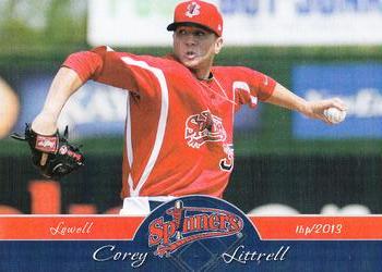 2013 Grandstand Lowell Spinners #NNO Corey Littrell Front
