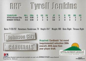 2011 Grandstand Appalachian League Top Prospects #NNO Tyrell Jenkins Back