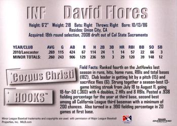 2011 Grandstand Corpus Christi Hooks #NNO David Flores Back