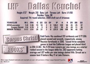 2011 Grandstand Corpus Christi Hooks #NNO Dallas Keuchel Back