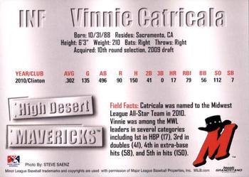 2011 Grandstand High Desert Mavericks #NNO Vinnie Catricala Back