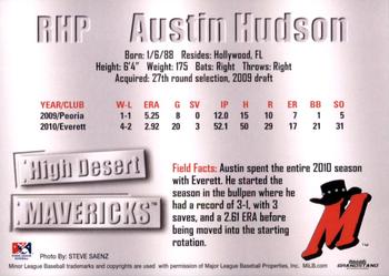 2011 Grandstand High Desert Mavericks #NNO Austin Hudson Back