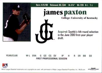 2011 Grandstand Jackson Generals #NNO James Paxton Back
