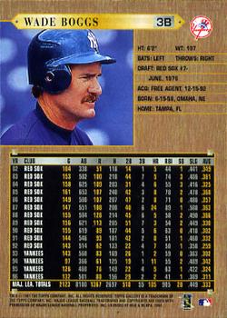 1997 Topps Gallery #20 Wade Boggs Back