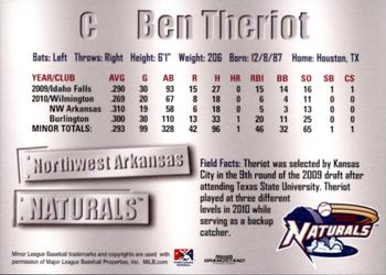 2011 Grandstand Northwest Arkansas Naturals #NNO Ben Theriot Back