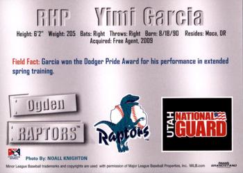 2011 Grandstand Ogden Raptors #NNO Yimi Garcia Back