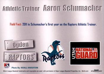 2011 Grandstand Ogden Raptors #NNO Aaron Schumacher Back