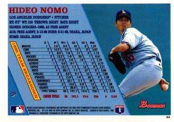 1996 Bowman - Foil #5 Hideo Nomo Back
