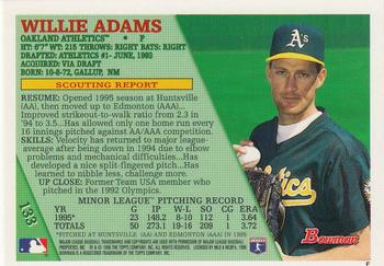 1996 Bowman - Foil #133 Willie Adams Back