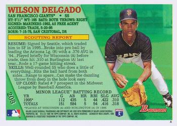 1996 Bowman - Foil #208 Wilson Delgado Back