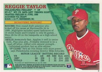 1996 Bowman - Foil #271 Reggie Taylor Back