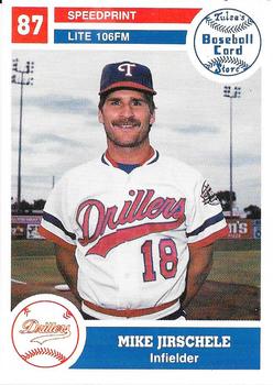 1987 Tulsa Drillers #3 Mike Jirschele Front
