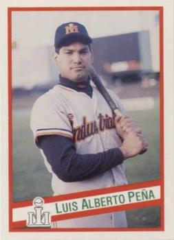 1992 Liga Mexicana de Beisbol #4 Luis Alberto Pena Front