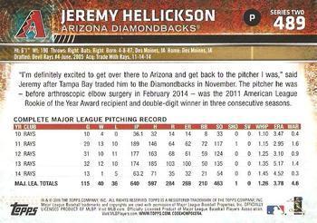 2015 Topps - Purple #489 Jeremy Hellickson Back
