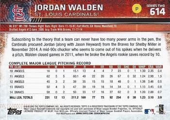 2015 Topps - Purple #614 Jordan Walden Back