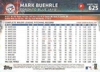 2015 Topps - Purple #625 Mark Buehrle Back