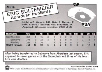 2004 Grandstand Aberdeen IronBirds #NNO Eric Sultemeier Back