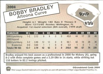 2004 Grandstand Altoona Curve #NNO Bobby Bradley Back