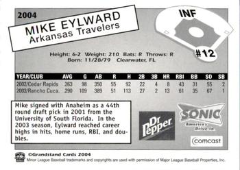 2004 Grandstand Arkansas Travelers #NNO Mike Eylward Back