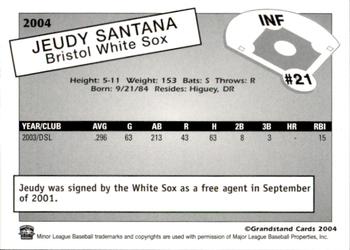 2004 Grandstand Bristol White Sox #NNO Jeudy Santana Back
