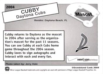 2004 Grandstand Daytona Cubs #NNO Cubby Back