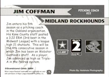 2004 Grandstand Midland RockHounds #NNO Jim Coffman Back
