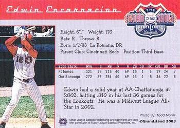 2004 Grandstand Road to the Show Top Prospects #NNO Edwin Encarnacion Back