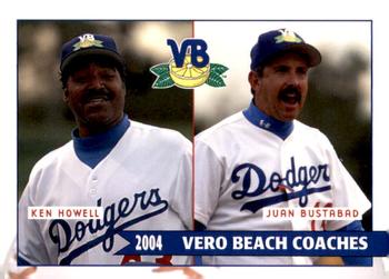 2004 Grandstand Vero Beach Dodgers #NNO Ken Howell / Juan Bustabad Front