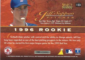 1996 Select Certified - Certified Blue #123 Jeff Suppan Back