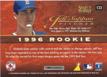 1996 Select Certified - Certified Red #123 Jeff Suppan Back