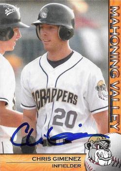 2004 MultiAd Mahoning Valley Scrappers #9 Chris Gimenez Front