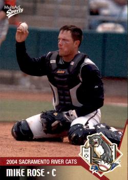 2004 MultiAd Sacramento River Cats #18 Mike Rose Front