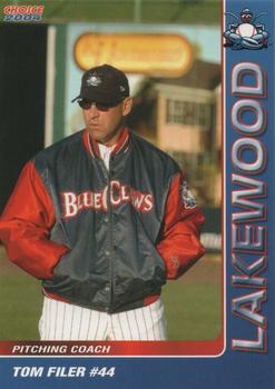 2004 Choice Lakewood BlueClaws #06 Tom Filer Front