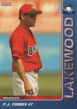 2004 Choice Lakewood BlueClaws #07 P.J. Forbes Front