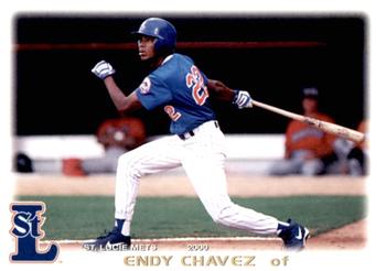 2000 Grandstand St. Lucie Mets #NNO Endy Chavez Front