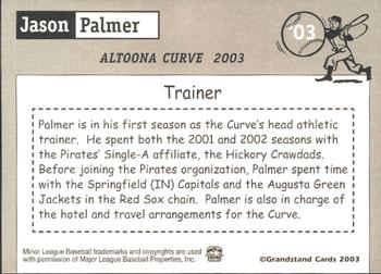 2003 Grandstand Altoona Curve #NNO Jason Palmer Back