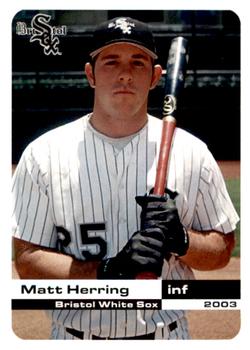 2003 Grandstand Bristol White Sox #11 Matt Herring Front