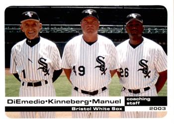 2003 Grandstand Bristol White Sox #30 Chet DiEmidio / Bill Kinneberg / Marcellous Manuel Front
