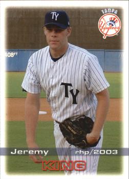 2003 Grandstand Tampa Yankees #NNO Jeremy King Front
