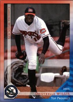 2003 Grandstand Southern League Top Prospects #NNO Dontrelle Willis Front