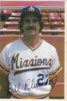 1980 Jack in the Box San Jose Missions #1 Bill Plummer Front