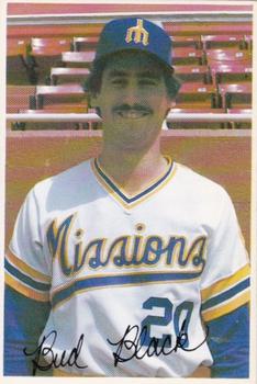 1980 Jack in the Box San Jose Missions #4 Bud Black Front