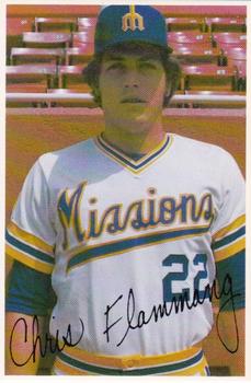 1980 Jack in the Box San Jose Missions #7 Chris Flammang Front