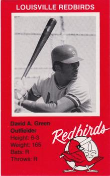 1982 Ehrler's Louisville Redbirds #NNO David Green Front