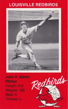 1982 Ehrler's Louisville Redbirds #NNO John Martin Front