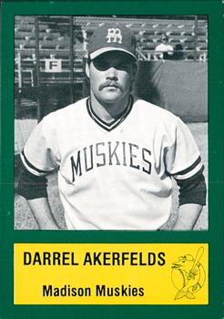 1984 Madison Muskies #1 Darrel Akerfelds Front