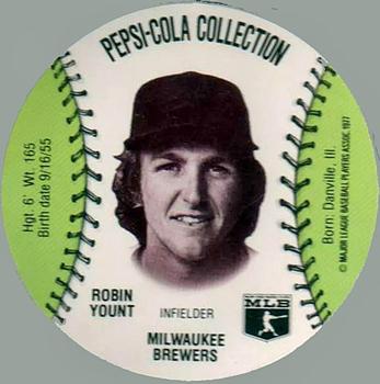 1977 Pepsi-Cola Collection Glove Discs #NNO Robin Yount Front