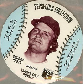 1977 Pepsi-Cola Collection Glove Discs #NNO George Brett Front