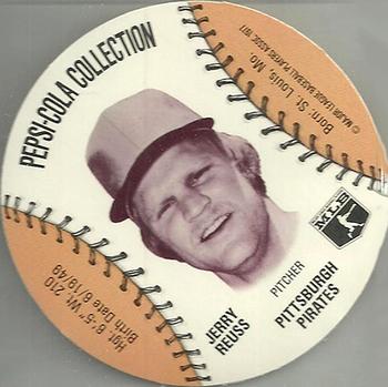 1977 Pepsi-Cola Collection Glove Discs #NNO Jerry Reuss Front