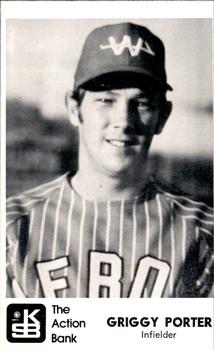 1973 J.P. Kelly Bank Wichita Aeros Baseball #NNO Griggy Porter Front